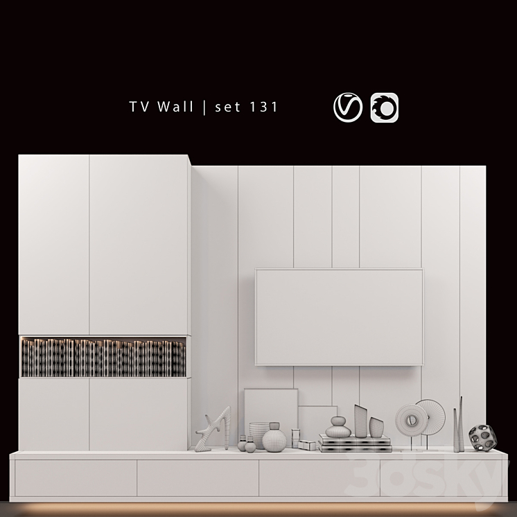TV Wall | set 131 3D Model