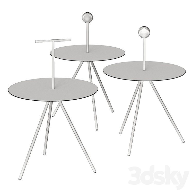 Viccarbe Trino Coffee Tables 3D Model
