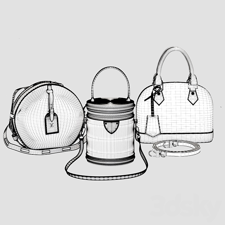 Vuitton set 2 3D Model