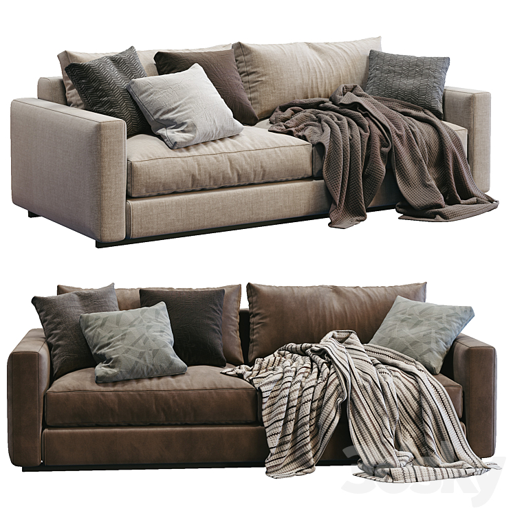 Ferlea Sofa Simple (2 color version) 3D Model