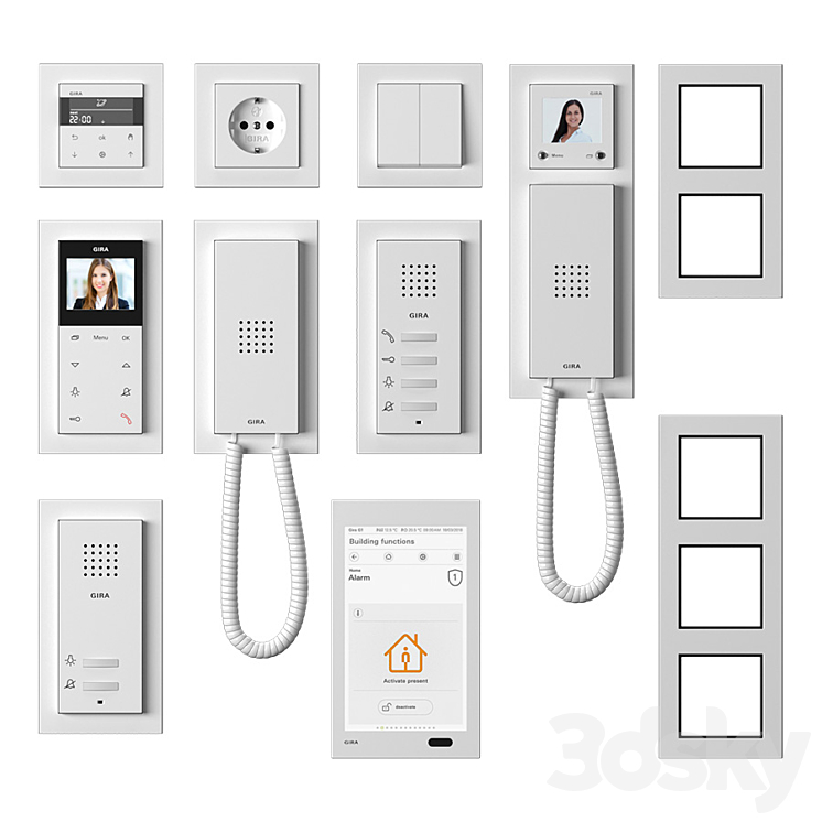 Gira door communication system 3D Model