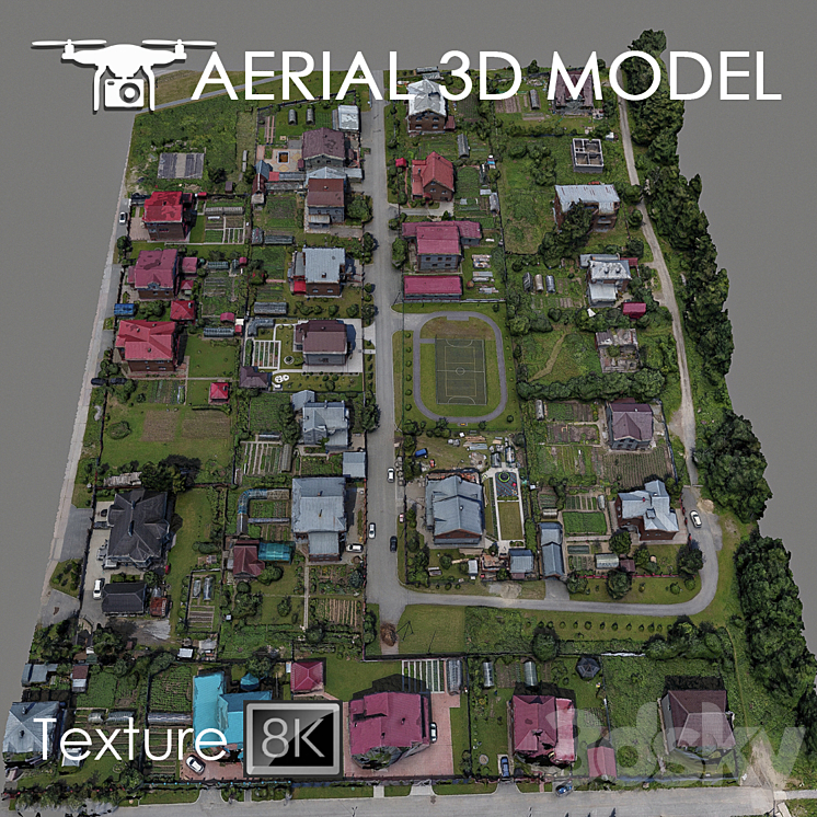 Residential area 71 3DS Max - thumbnail 1