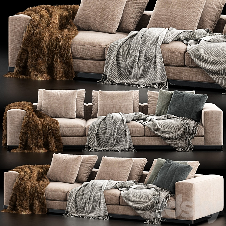 Minotti west sofa 2 3D Model