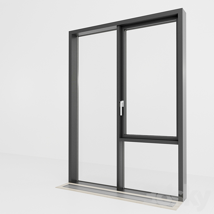 Panoramic glazing. Stained glass. 75 3D Model