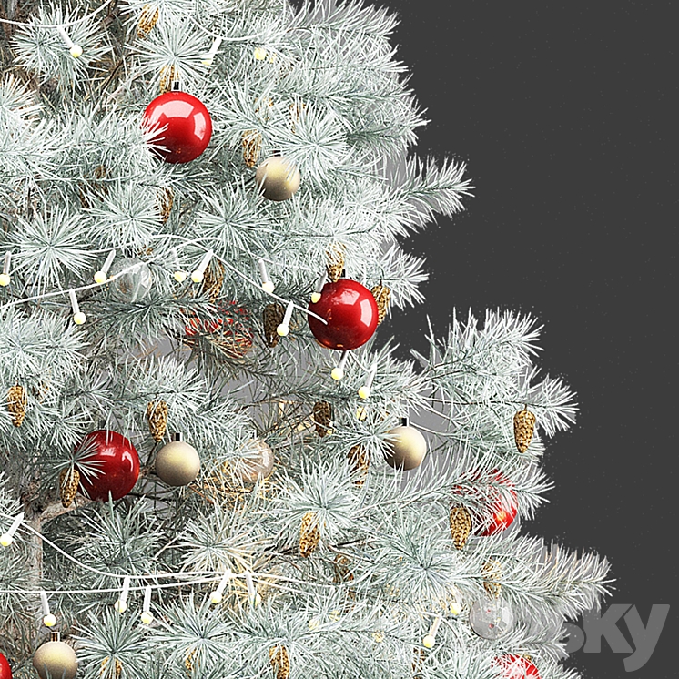 Christmas tree 3DS Max Model - thumbnail 2