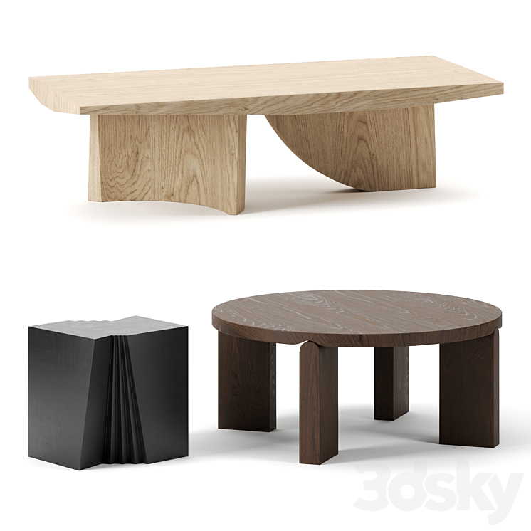Coffee tables set by Christophe Delcourt 3DS Max - thumbnail 1
