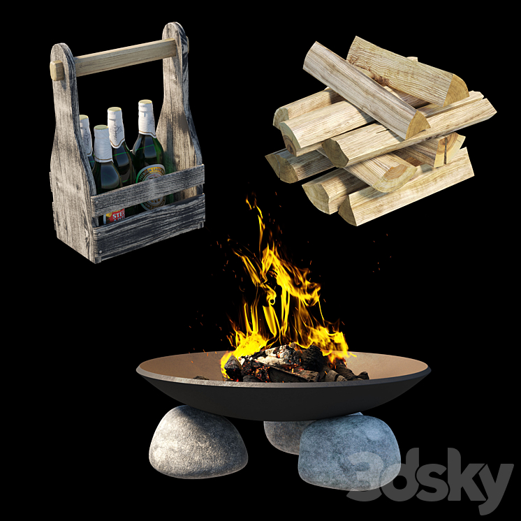 Campfire zone 3DS Max - thumbnail 2