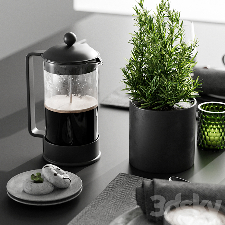 Table setting 2 3D Model Free