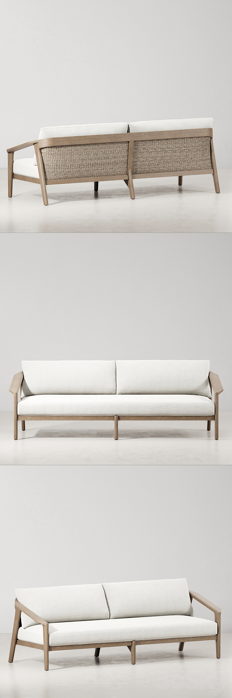 RH / MALTA TEAK SOFA Sofa 3D model