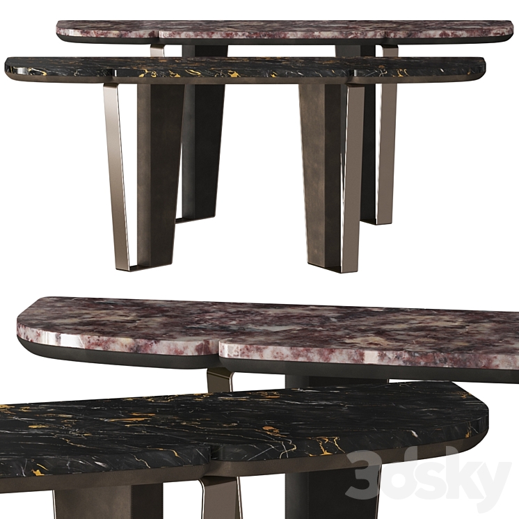 Longhi Keope Console Tables 3DS Max - thumbnail 1