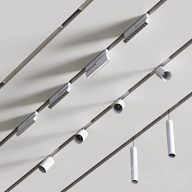 Built-in magnetic lamps UNIVERSE 3D Model