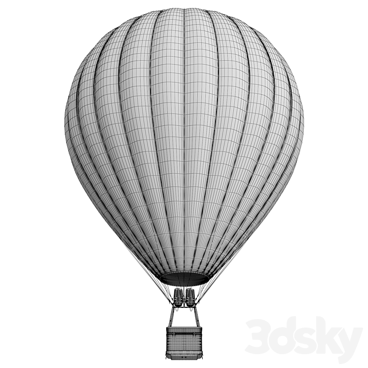 Hot air balloons 3D Model