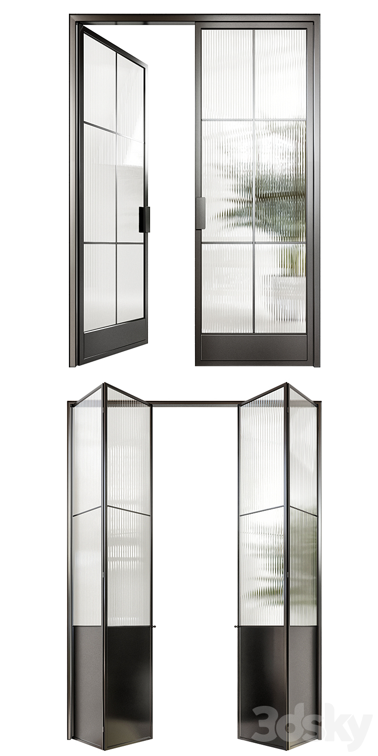 Classic glass door 3D Model Free