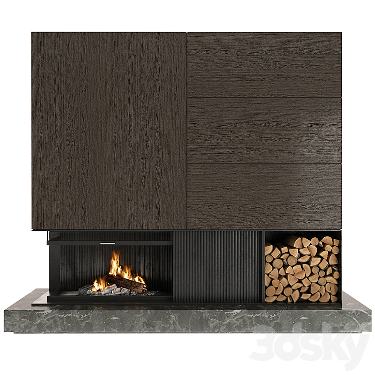 Fireplace 3DS Max - thumbnail 2