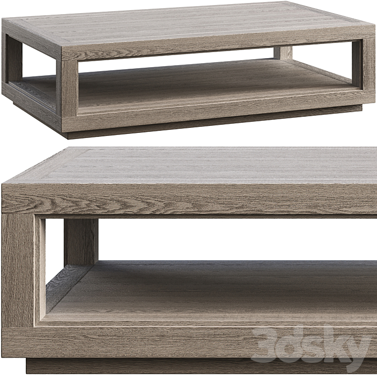 Coffee table Restoration Hardware Grand Framed 3DS Max - thumbnail 1
