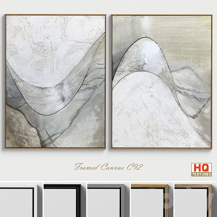 Large Living Room Wall Art C-92 3DS Max - thumbnail 1