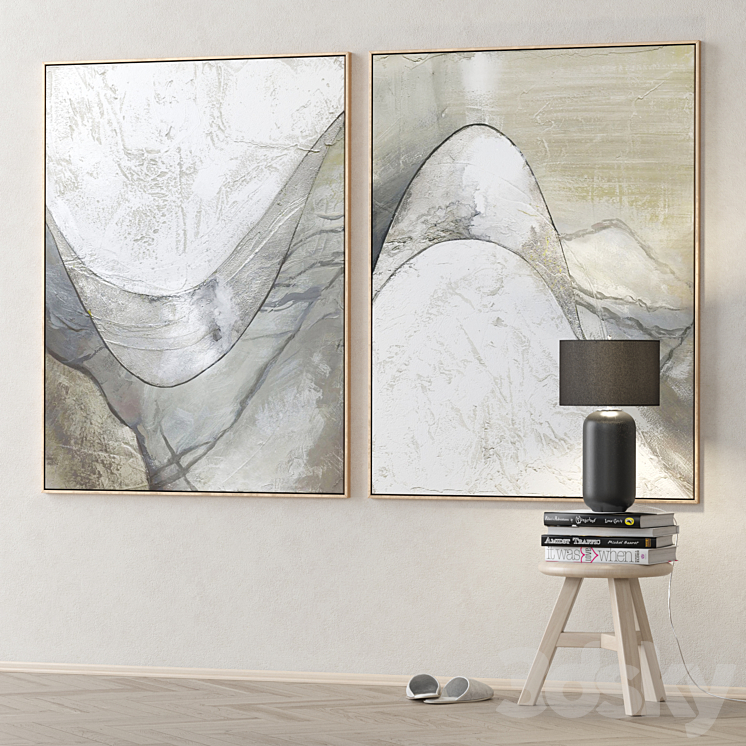 Large Living Room Wall Art C-92 3DS Max - thumbnail 2