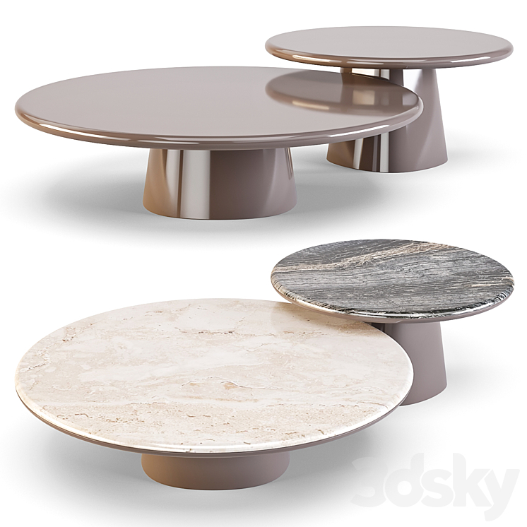 Meridiani: Leon - Coffee and Side Tables - Table - 3D model