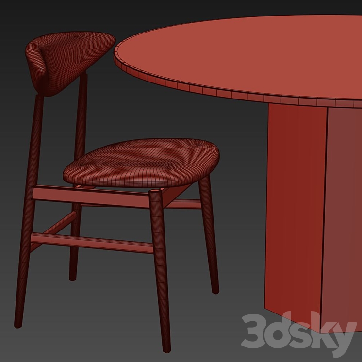 Epic dining table by Gubi 3DS Max - thumbnail 2