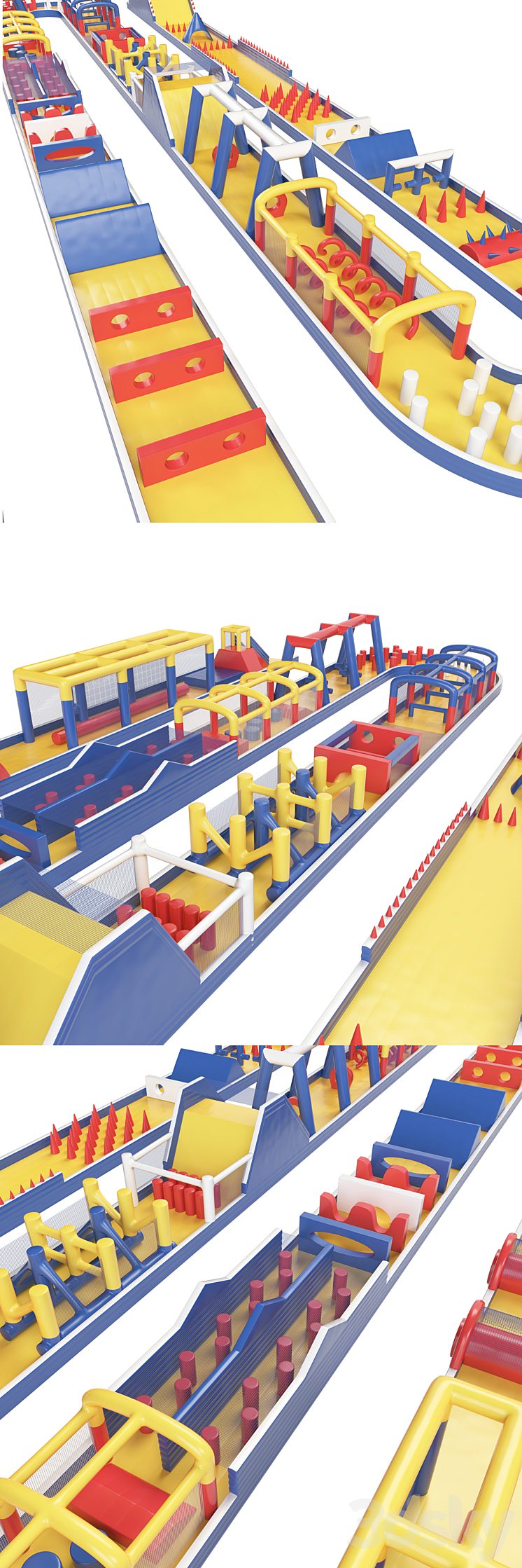 Giant obstacle course Miss Muddy 3D Model