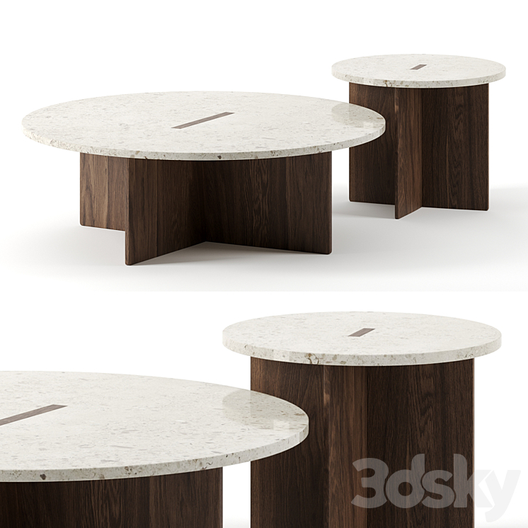 N-ST01 coffee tables by karimoku case study 3DS Max - thumbnail 1
