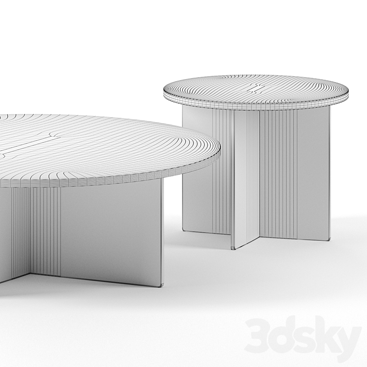 N-ST01 coffee tables by karimoku case study 3D Model