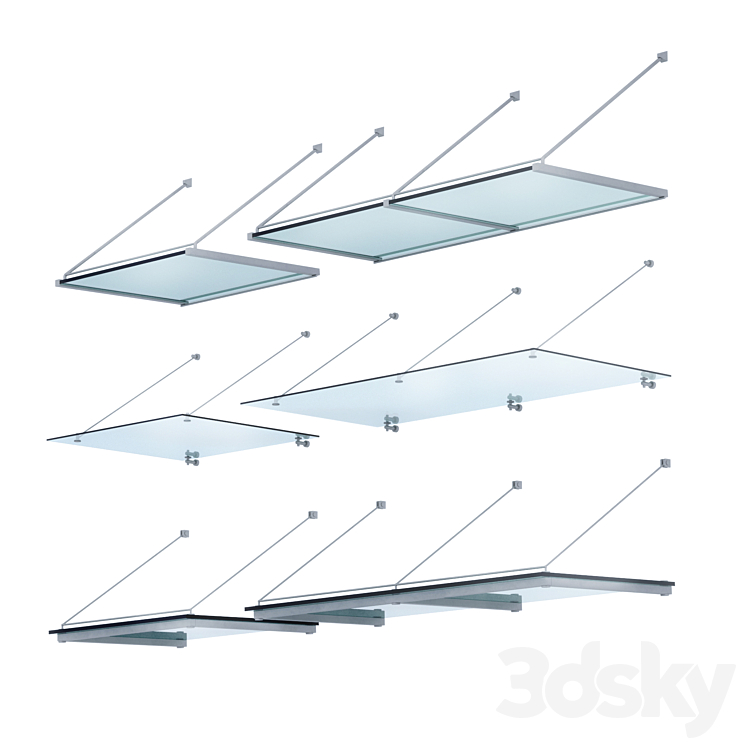 Glass Visor Set 3D Model