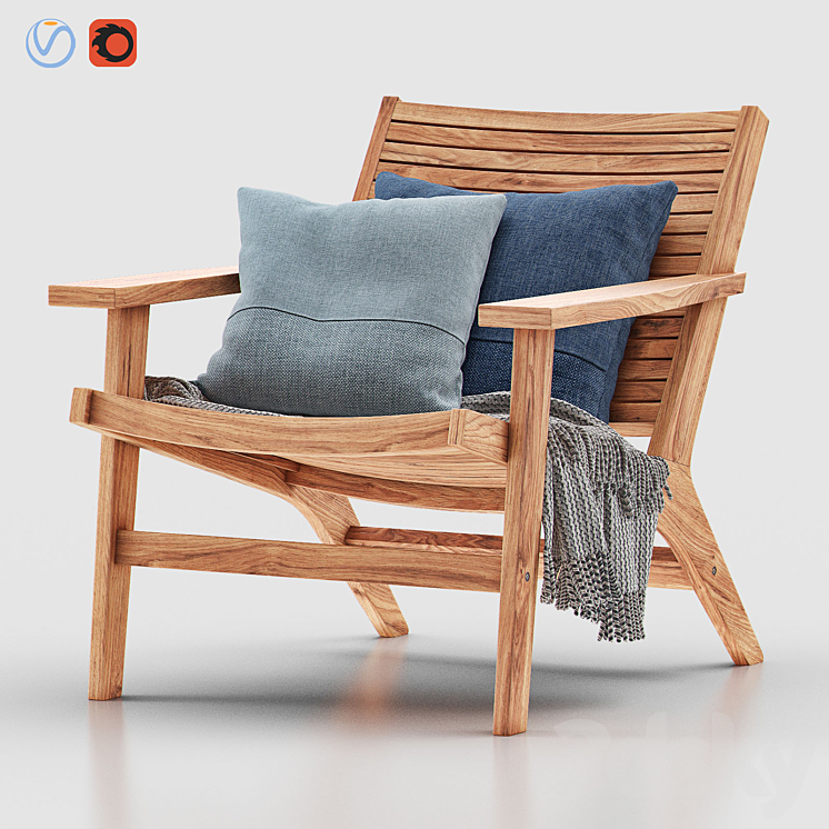 ACADIA Outdoor Lounge Chair Arm chair 3D model