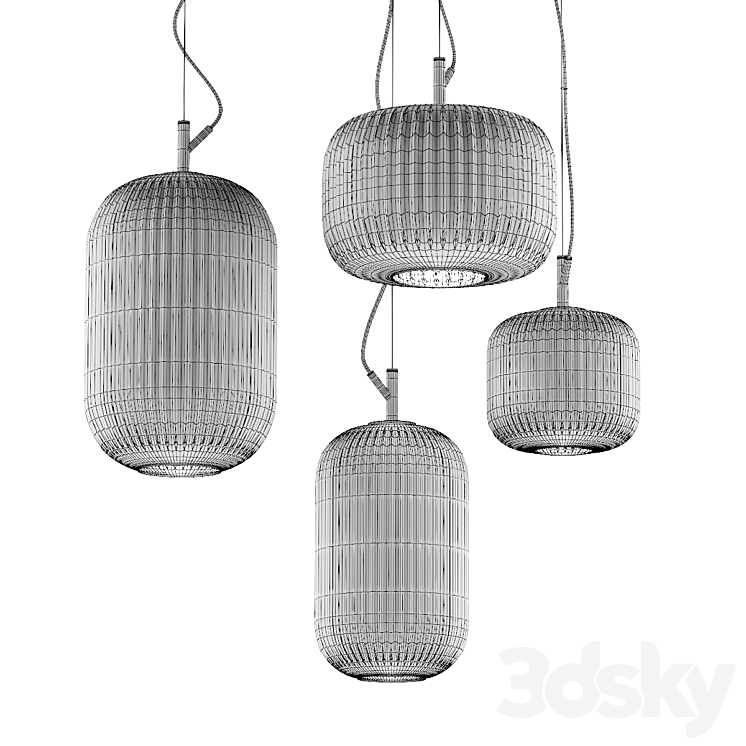 ODEON LIGHT 4751/1, 4752/1, 4753/1, 4754/1 ROOFI - Pendant light - 3D model
