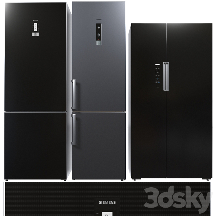 Set refrigerator Siemens 2 3DS Max - thumbnail 1
