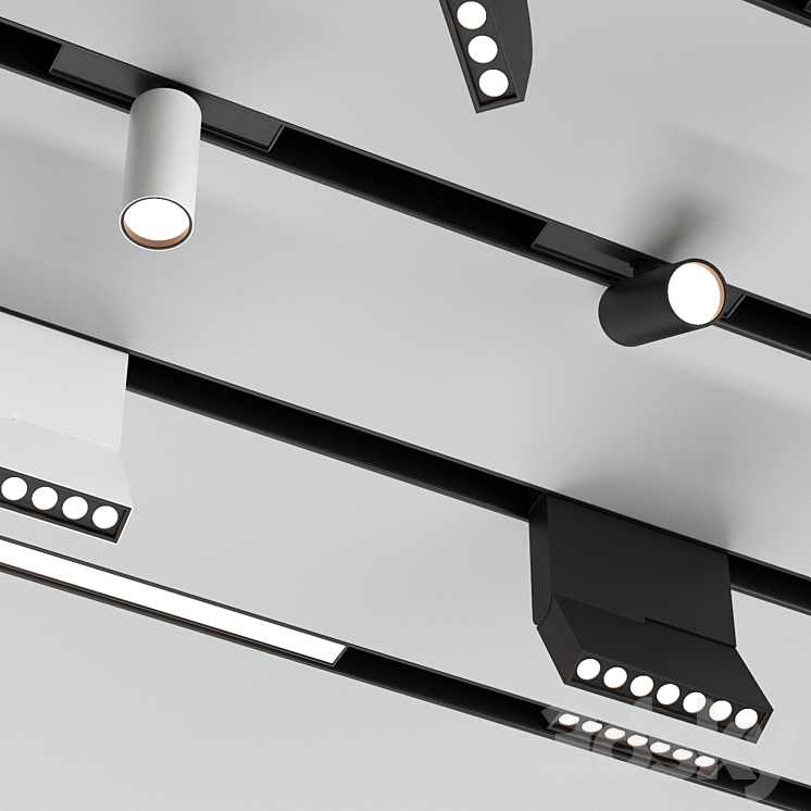 Magnetic Track Lights 002 3DS Max - thumbnail 2