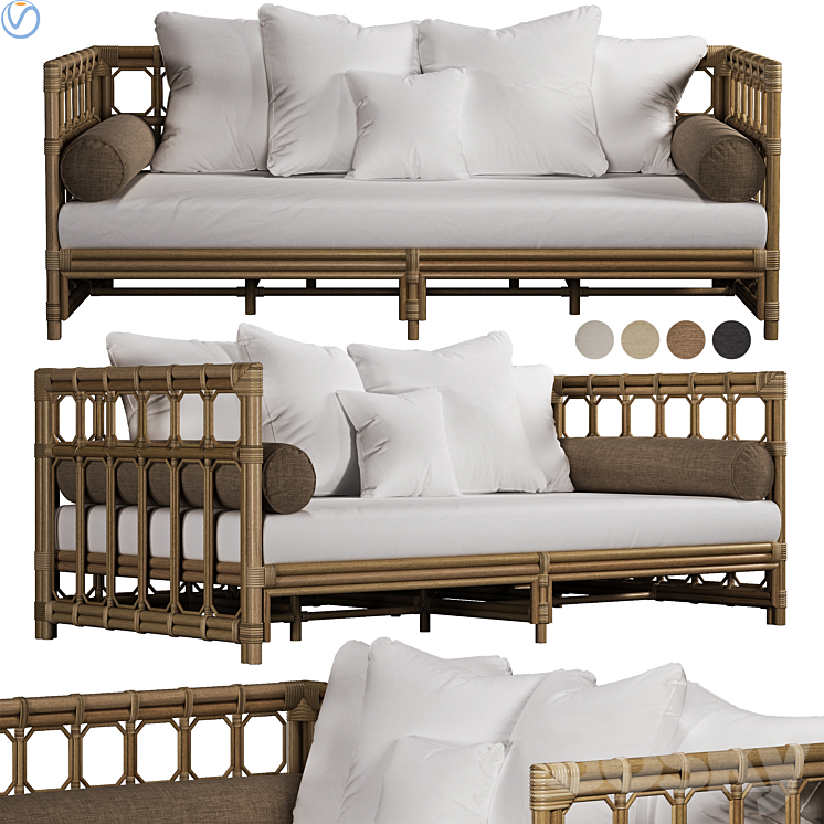 Regeant daybed 3DS Max Model - thumbnail 1