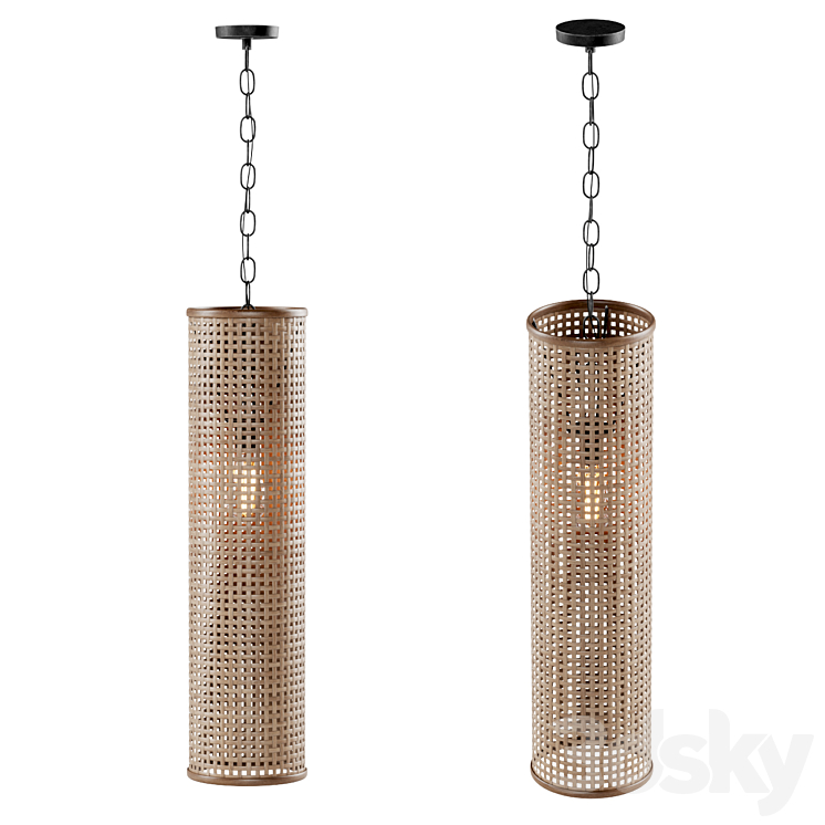 Hanging rattan lamp H700 / Hanging rattan lamp 3D Model