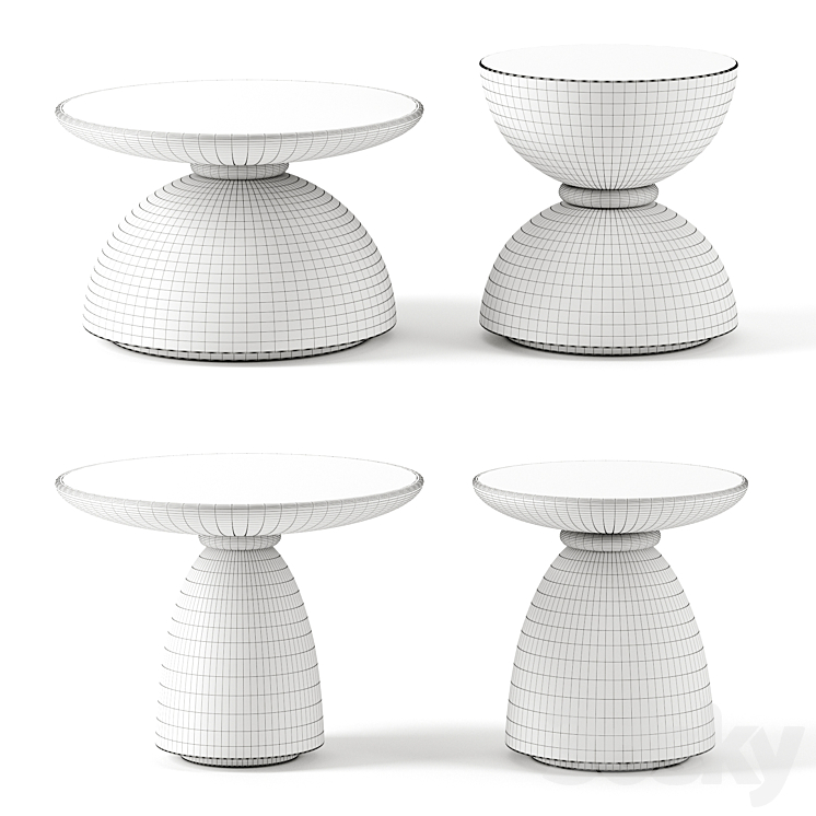GEO side tables by Pimar 3DS Max - thumbnail 2