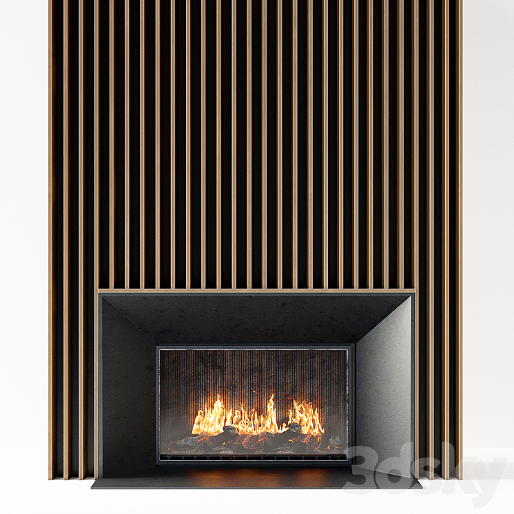 Fireplace modern 58 3DS Max - thumbnail 1