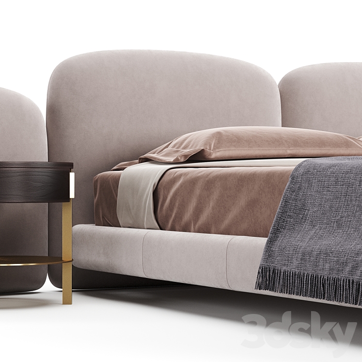 Baxter Stone Bed 3D Model