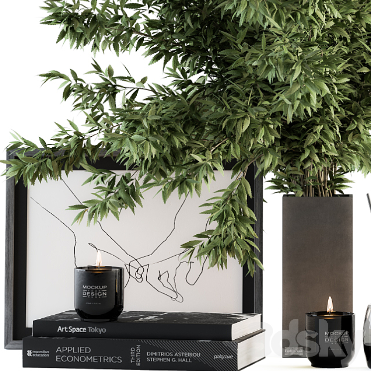 Decorative Set Bouquet - Set 51 3D Model