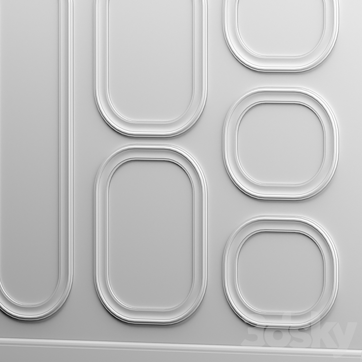 Wall molding 3DS Max - thumbnail 2