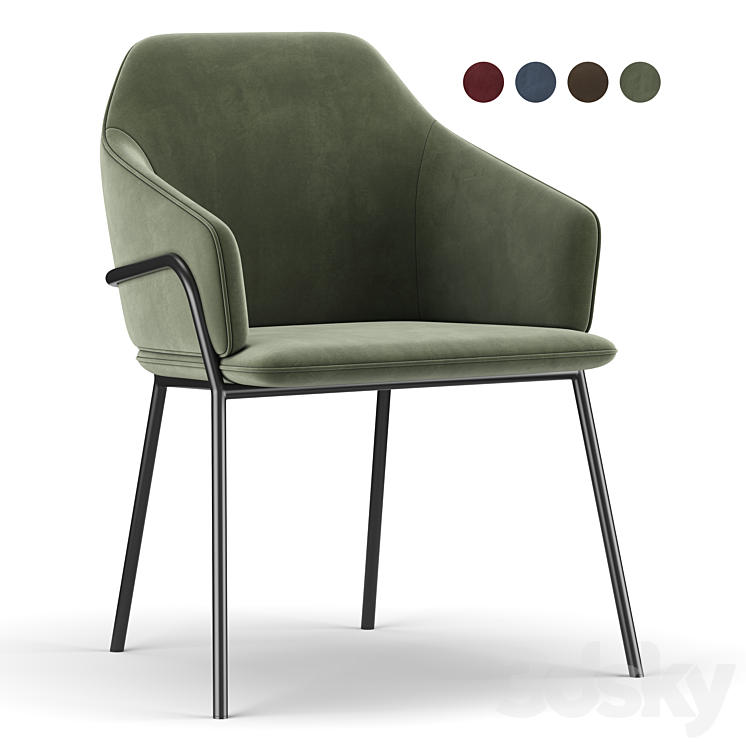 Stanley Dining Chair 3DS Max Model - thumbnail 1