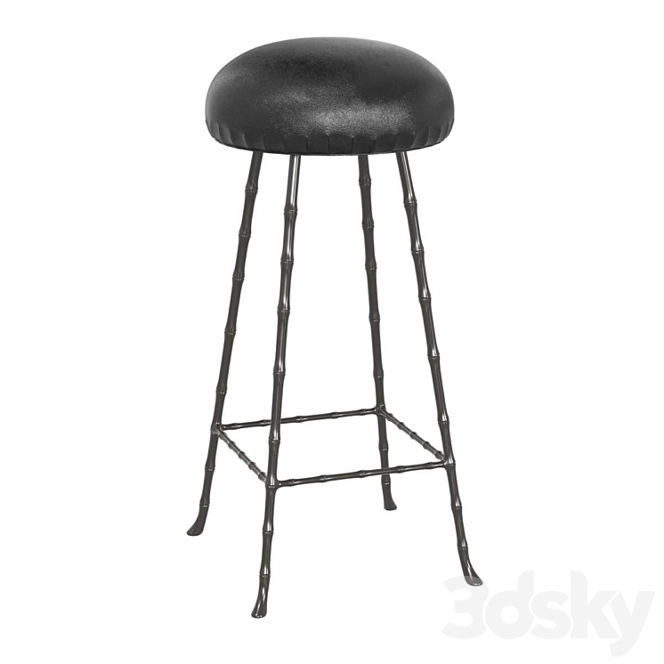 Rose uniacke high upholstered bar stool 3DS Max - thumbnail 1