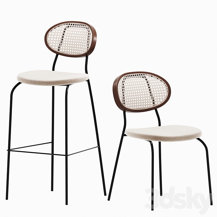 Dester chairs 3DS Max - thumbnail 1