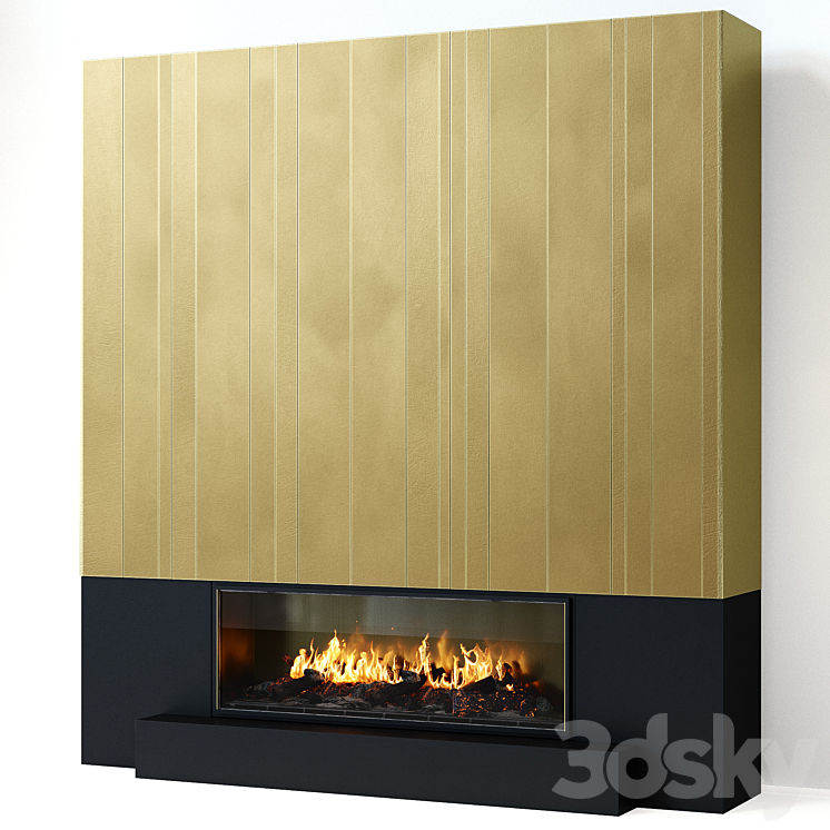 Fireplace modern 60 3DS Max - thumbnail 1