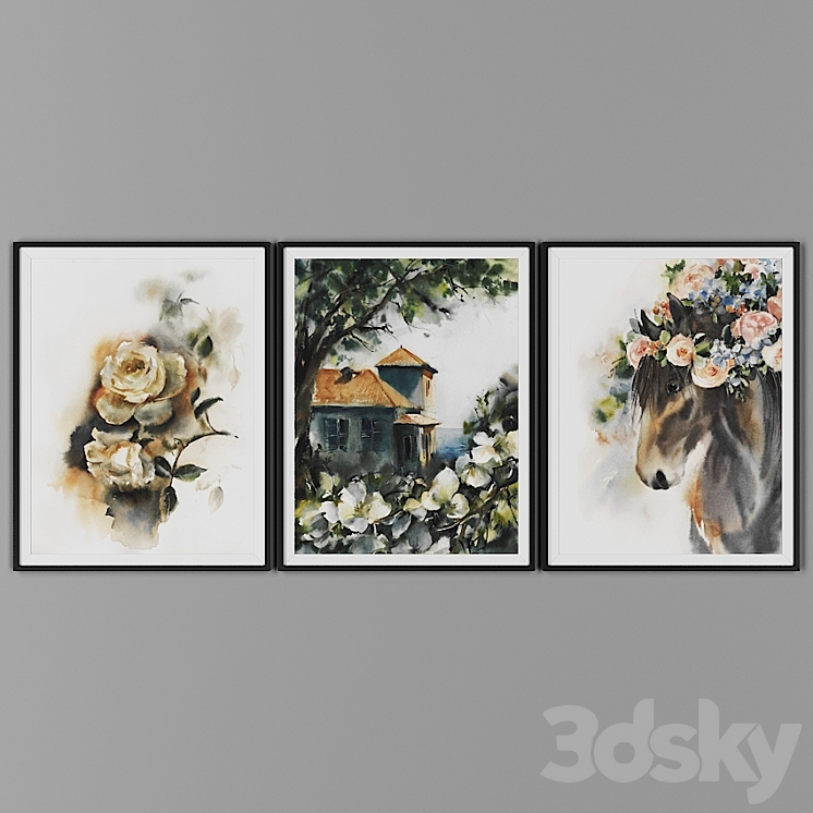Picture frame set 00049-26 3DS Max - thumbnail 1