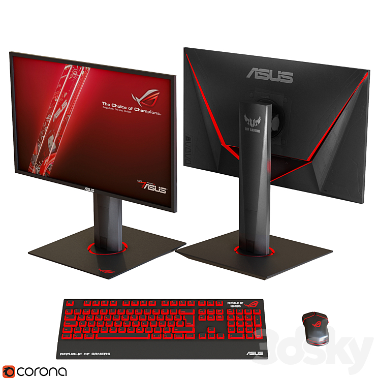 Asus_Gaming_Collection 3DS Max Model - thumbnail 1