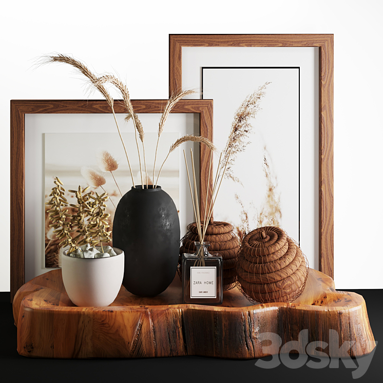 Natural Wood and Wheat decorative 3DS Max - thumbnail 1