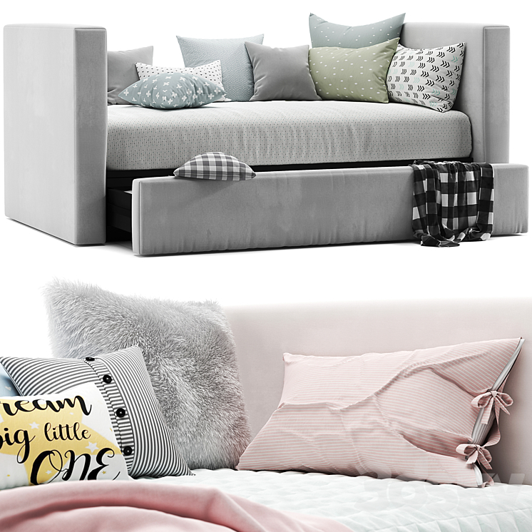 3DS MAX Urban daybed & trundle 3DS Max