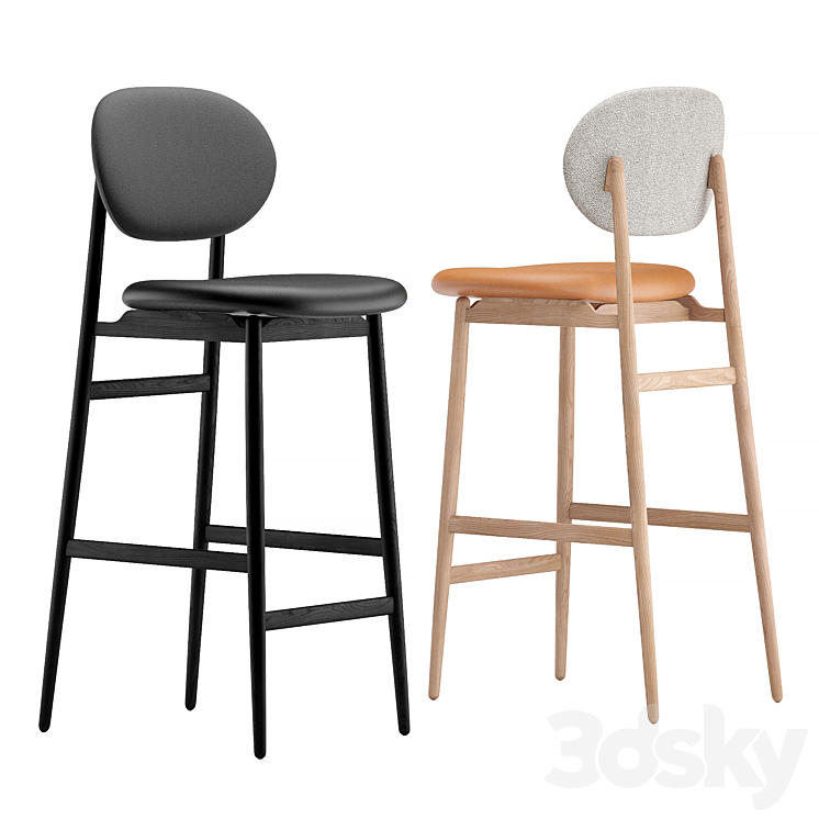 Chair The Outline Stool 3DS Max Model - thumbnail 2