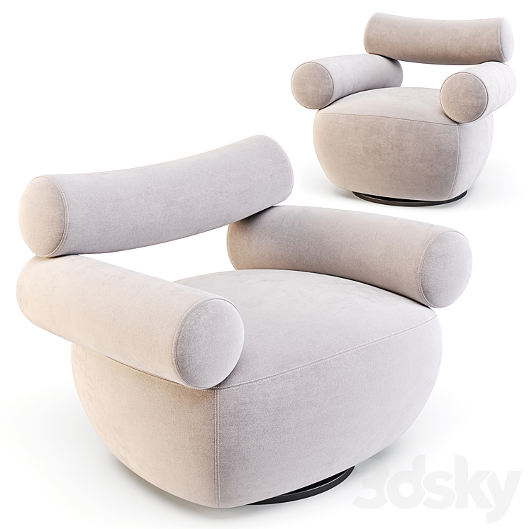 Labofa: Mallow – Lounge Chairs (Large and Small) 3DS Max - thumbnail 1