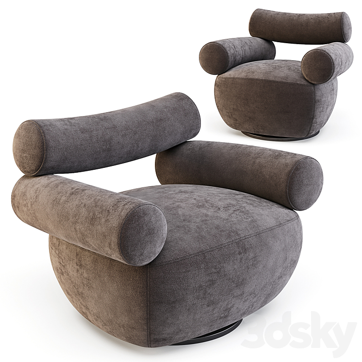 Labofa: Mallow – Lounge Chairs (Large and Small) 3DS Max - thumbnail 2