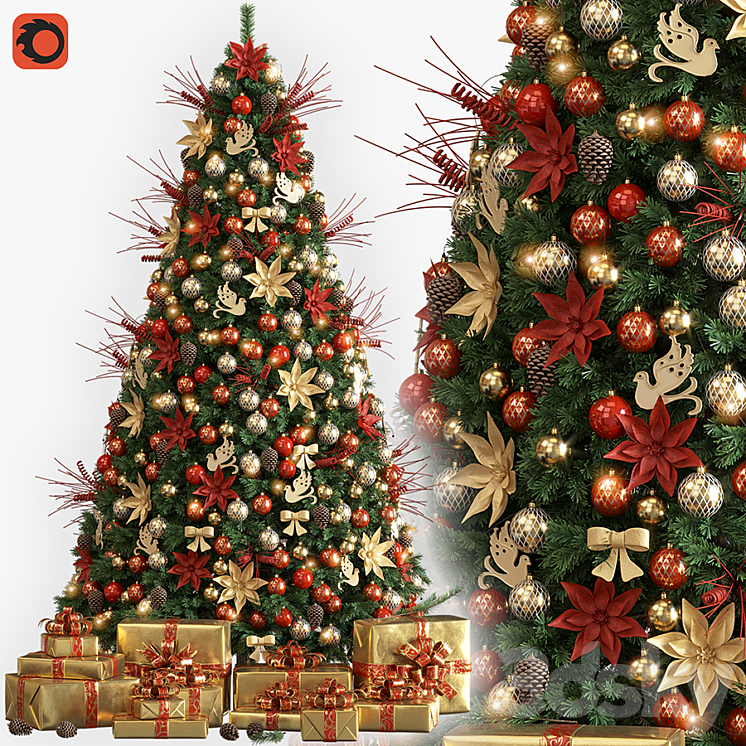 Christmas tree corona 3DS Max - thumbnail 1